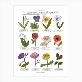 Blooming All Year 4 Art Print