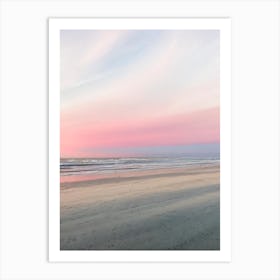 Camber Sands, East Sussex Pink Photography 1 Art Print