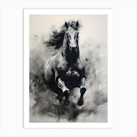 A Horse Painting In The Style Of Chiaroscuro 4 Art Print