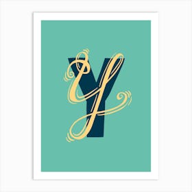 Letter Y Typographic Art Print