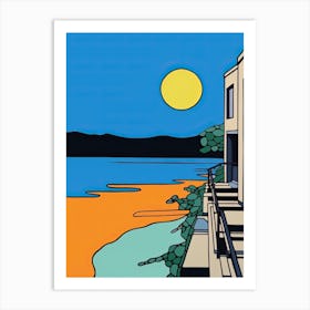 Minimal Design Style Of Phuket, Thailand 2 Art Print