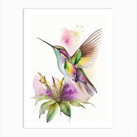 Costa S Hummingbird Cute Neon 1 Art Print