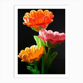 Bright Inflatable Flowers Calendula 3 Art Print