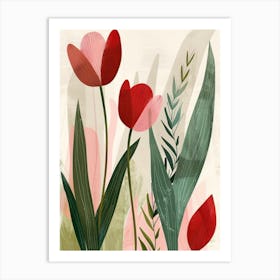 Red Tulips 9 Art Print