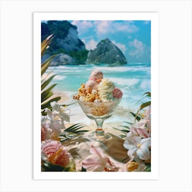 Ice Cream On The Beach Art Print