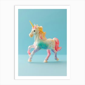 Toy Pastel Unicorn Galloping 3 Art Print