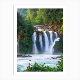 Kuang Si Falls, Laos Realistic Photograph (2) Art Print