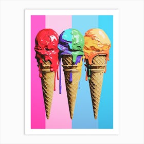 Retro Ice Cream Colour Pop  2 Art Print