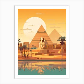 Egypt Travel Illustration Art Print