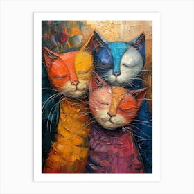 Three Cats 3 Art Print