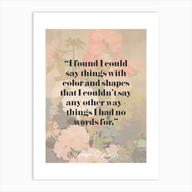 Art Quote By Georgia O Keeffe Art Print