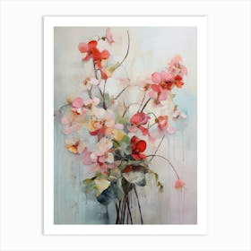 Abstract Flower Painting Coral Bells 1 Art Print