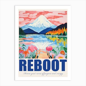 Reboot   Renew Your Sense Of Purpose And Energy Illustration Quote Poster Art Print