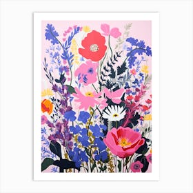 Light Wildflower Screen Print Art Print