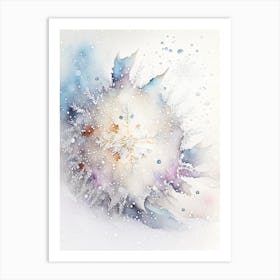 Graupel, Snowflakes, Storybook Watercolours 2 Art Print