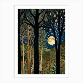 William Morris Moonlight In The Forest 44 Art Print