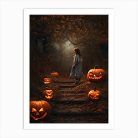 Halloween Pumpkins Art Print