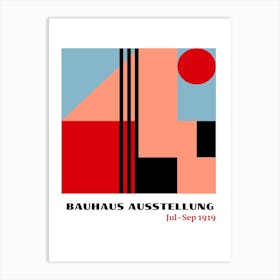 Bauhaus Blue Exhibition 9 Art Print