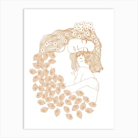 Mother And Child (Klimt remake) Art Print