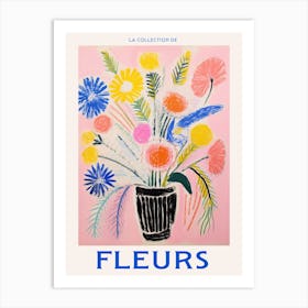 French Flower Poster Everlasting Flower Art Print