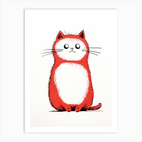 Red Cat 4 Art Print