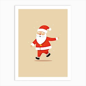 Santa Claus, minimalism Art Print