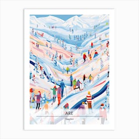 Are, Sweden, Ski Resort Poster Illustration 2 Art Print