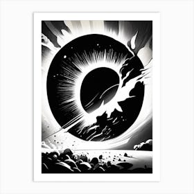 Supernova Noir Comic Space Art Print