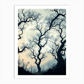 Moonlight In The Forest Art Print