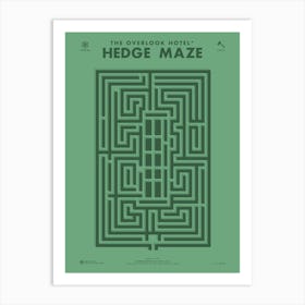 The Overlook Hotel Maze Art Print