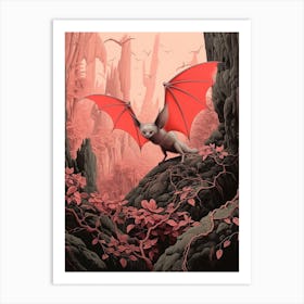 European Free Tailed Bat Illustration 3 Art Print