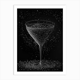 Black Magic Pointillism 2 Cocktail Poster Art Print