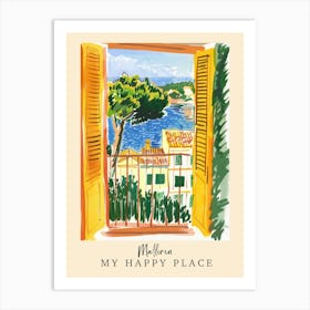 My Happy Place Mallorca 4 Travel Poster Art Print