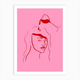 Wine Girl Art Print