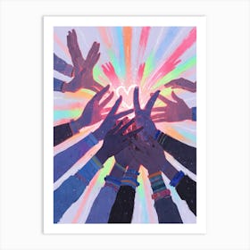 Hands In The Air Art Print