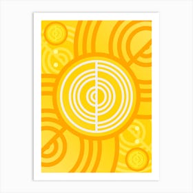 Geometric Glyph in Happy Yellow and Orange n.0003 Art Print