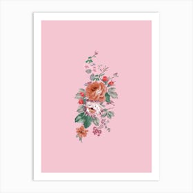 Pink Roses Iphone Wallpaper Art Print