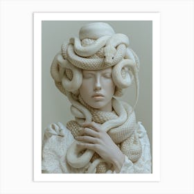 "Woman with Snakes: Surreal Masterpiece" Art Print