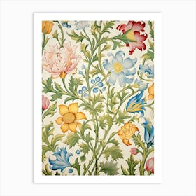 Floral Wallpaper 334 Art Print