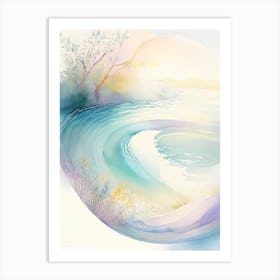 Whirlpool Water Waterscape Gouache 1 Art Print