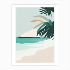 Dominica Beach Simplistic Tropical Destination Art Print