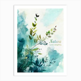 Nature Watercolor Painting Art Print