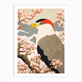 Bird Illustration Crested Caracara 1 Art Print