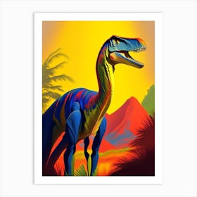 Herrerasaurus Primary Colours Dinosaur Art Print