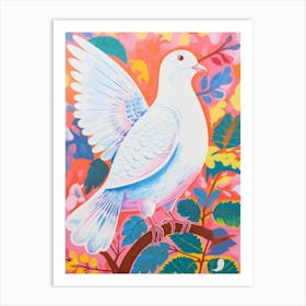 Colourful Bird Painting Dove 2 Art Print