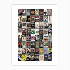 1980s Music Print - Retro Cassette Covers Art Print