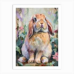 French Lop Rabbit Painting 2 Art Print