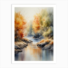 Autumn River 1 Art Print