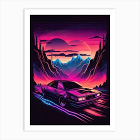 Back To The Future Car Art Print