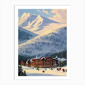 Châtel, France Ski Resort Vintage Landscape 1 Skiing Poster Art Print